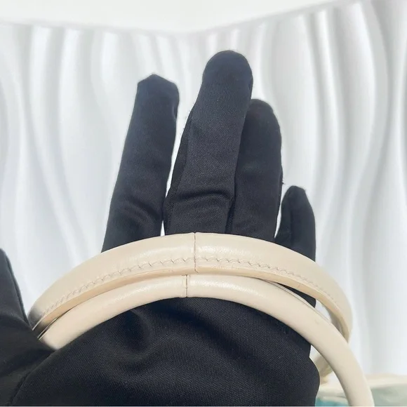 Miu Miu Beige Corduroy Top Handle Tote Bag - Picture 5 of 12